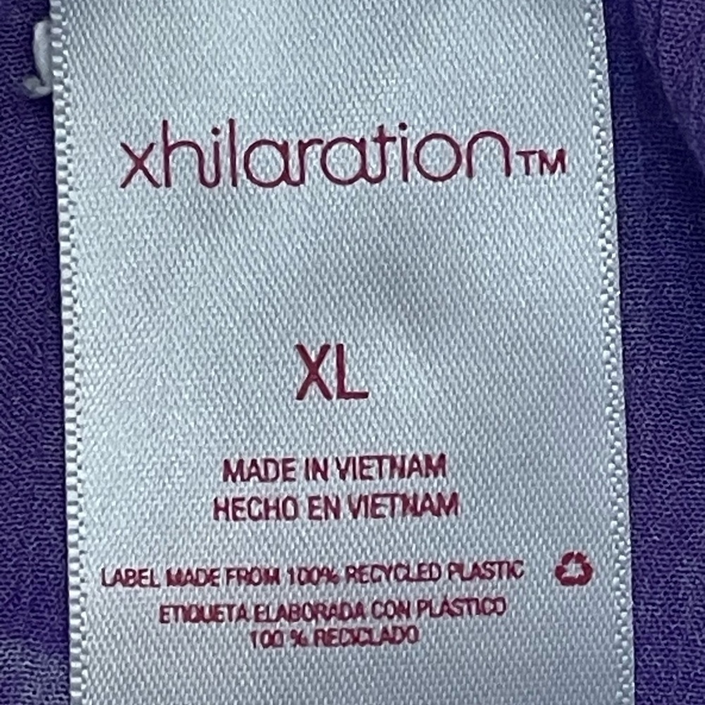 Xhilaration‎ swimsuit cover up, purple and white, size XL - Picture 4 of 5